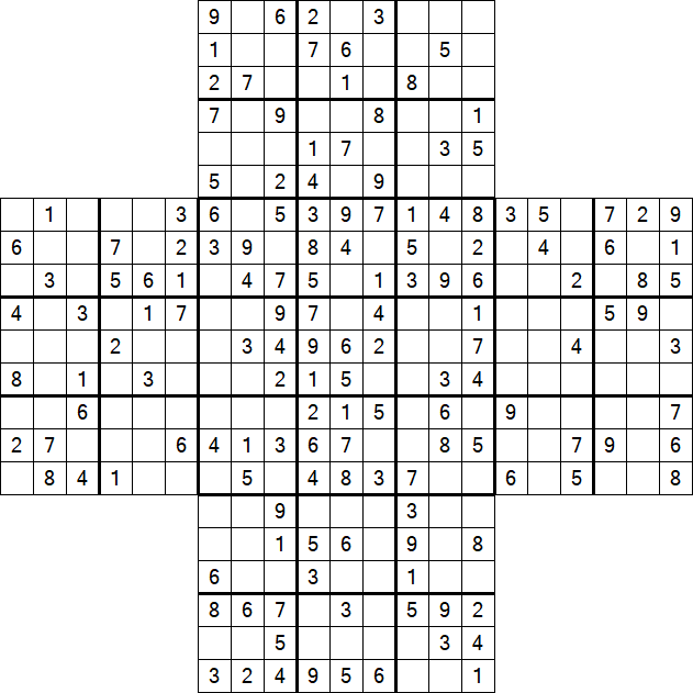 Cross Sudoku - Medium
