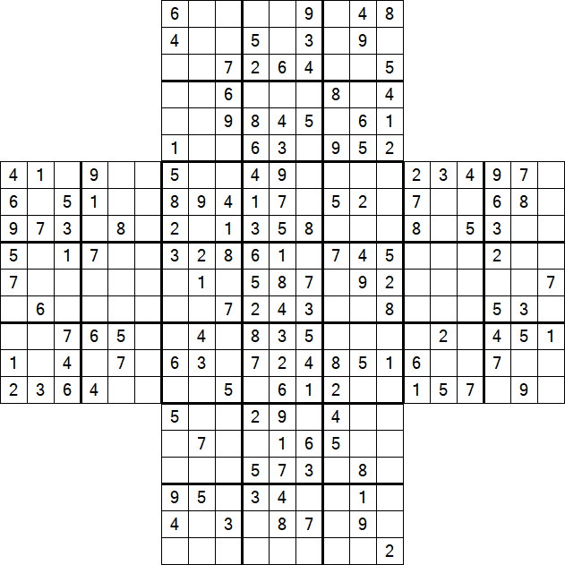 Cross Sudoku - Medium