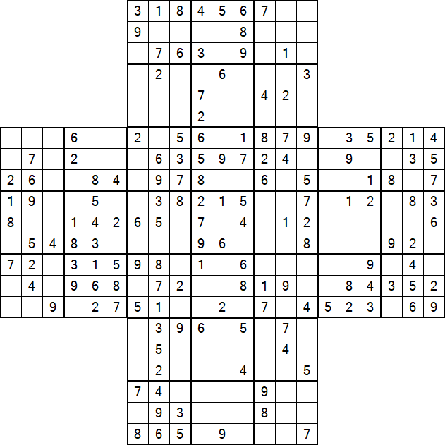 Cross Sudoku - Medium