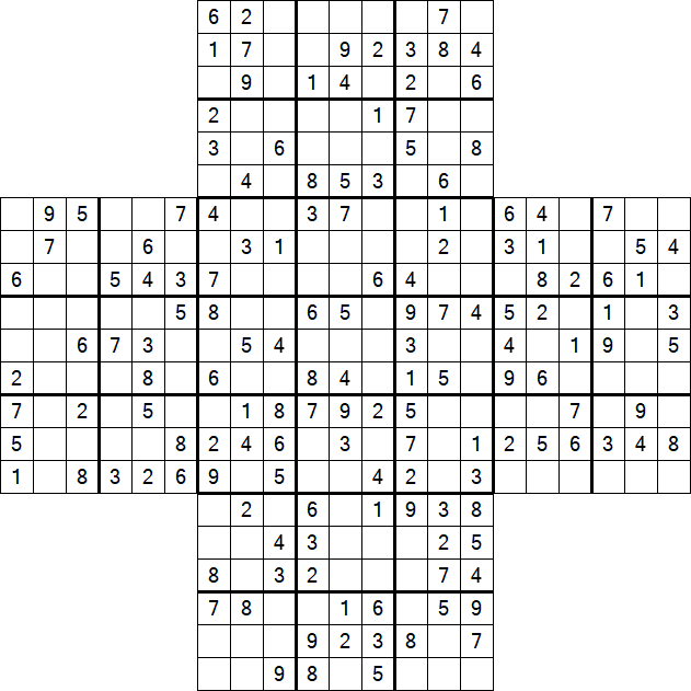 Cross Sudoku - Medium