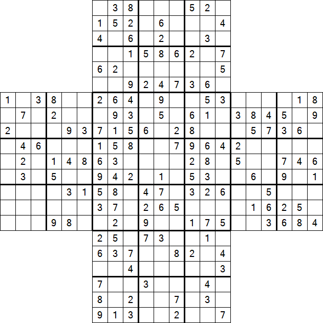 Cross Sudoku - Medium