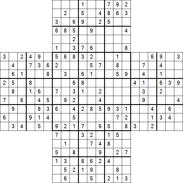 Cross Sudoku - Medium