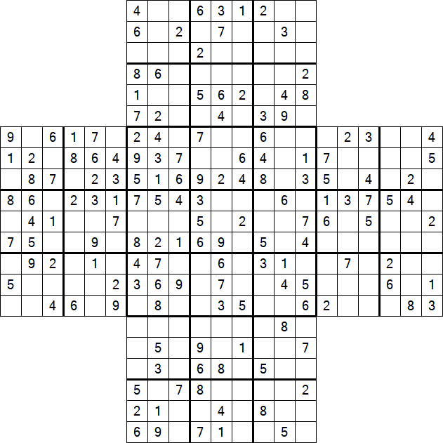 Cross Sudoku - Medium