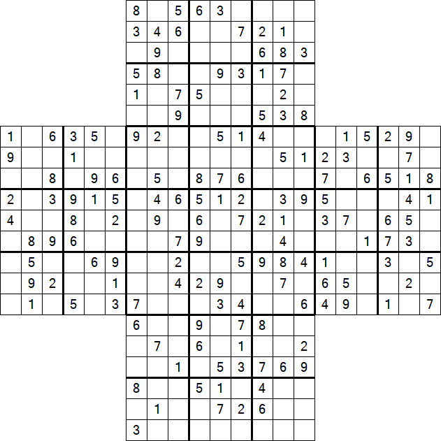 Cross Sudoku - Medium