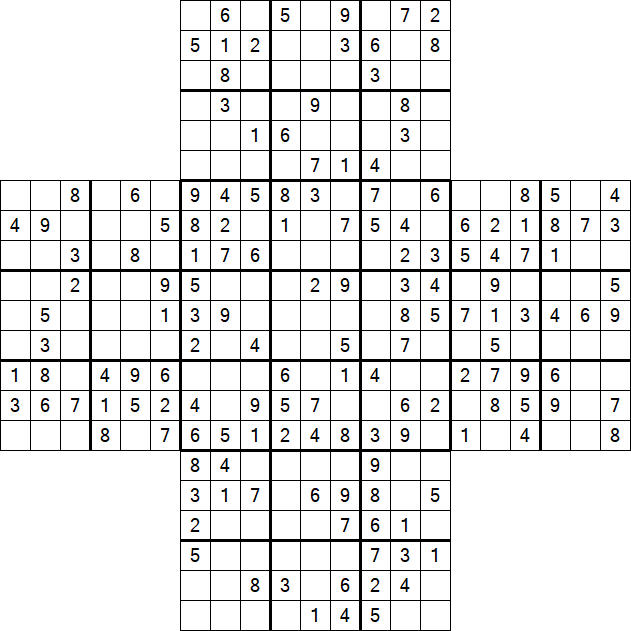 Cross Sudoku - Medium