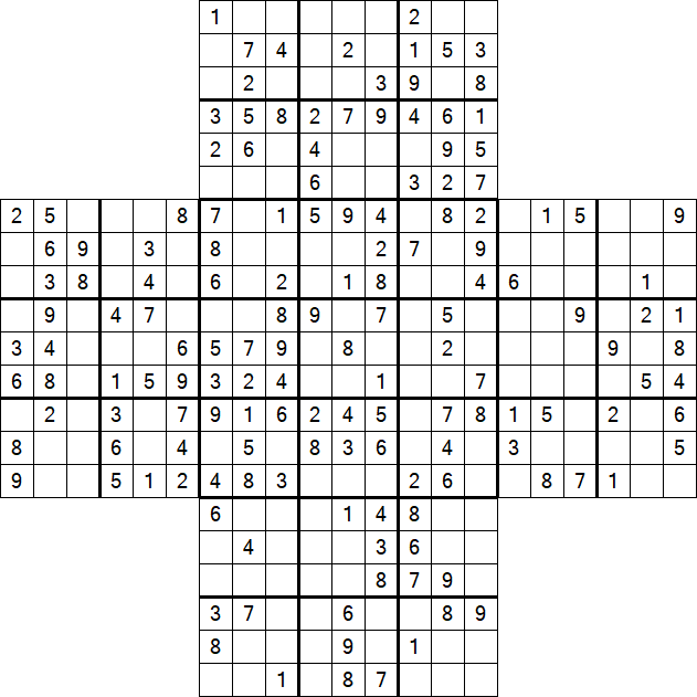 Cross Sudoku - Medium