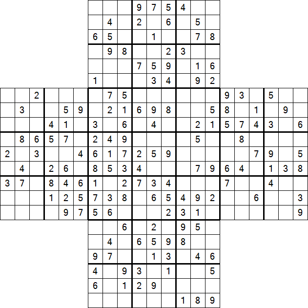 Cross Sudoku - Medium