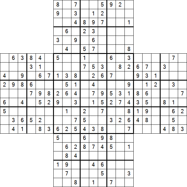 Cross Sudoku - Medium