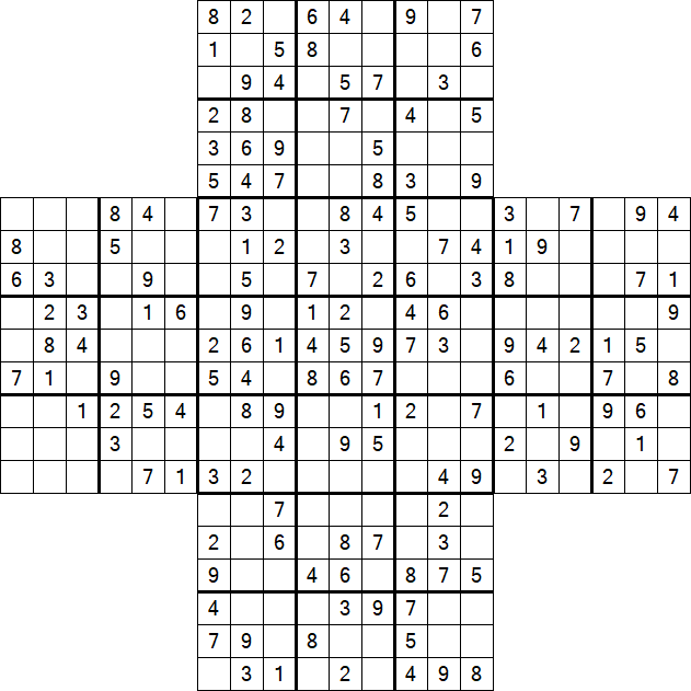 Cross Sudoku - Medium