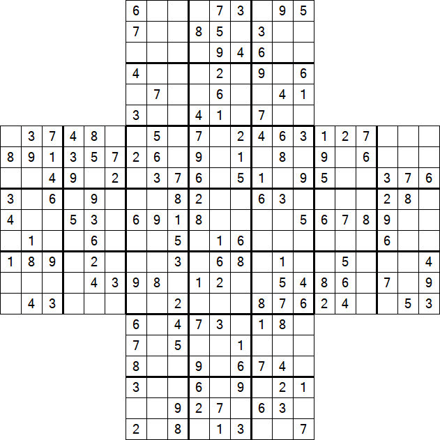 Cross Sudoku - Medium
