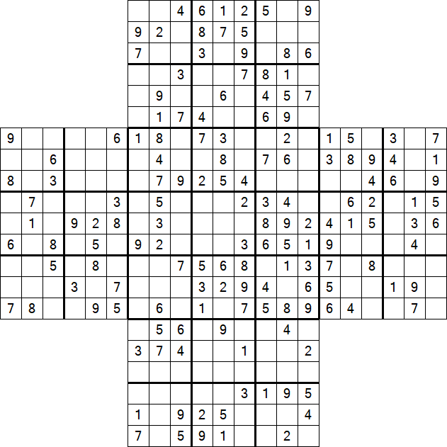 Cross Sudoku - Medium