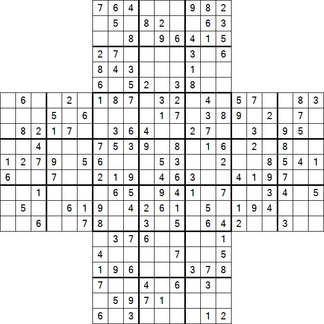 Cross Sudoku - Medium