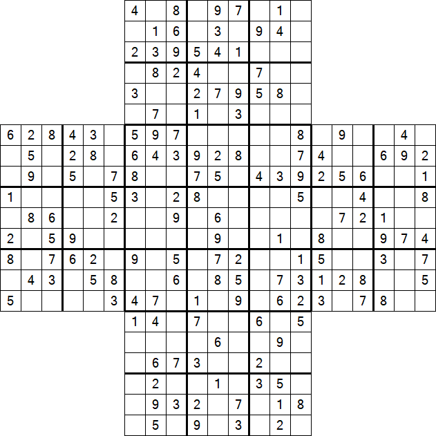 Cross Sudoku - Medium
