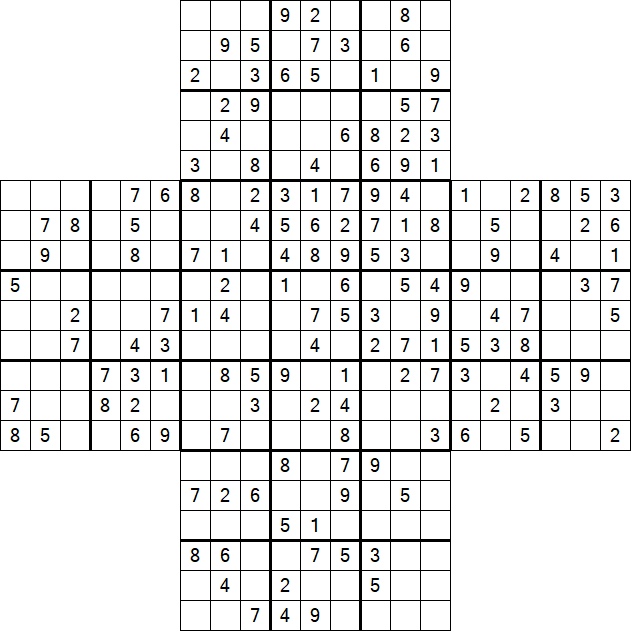 Cross Sudoku - Medium