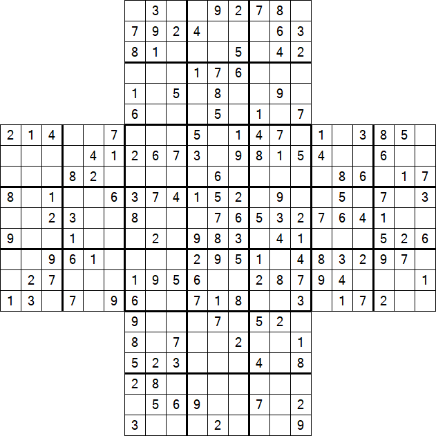 Cross Sudoku - Medium