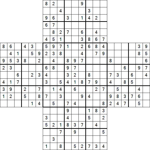 Cross Sudoku - Medium