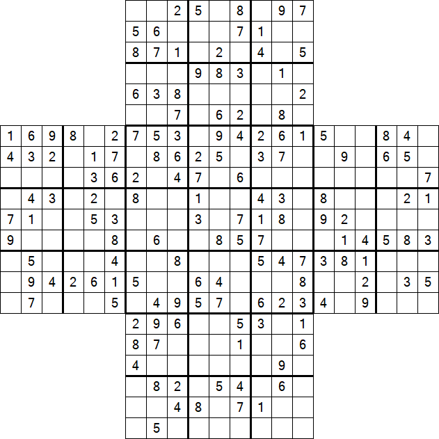 Cross Sudoku - Medium