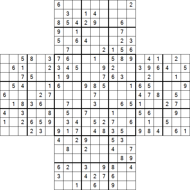 Cross Sudoku - Medium