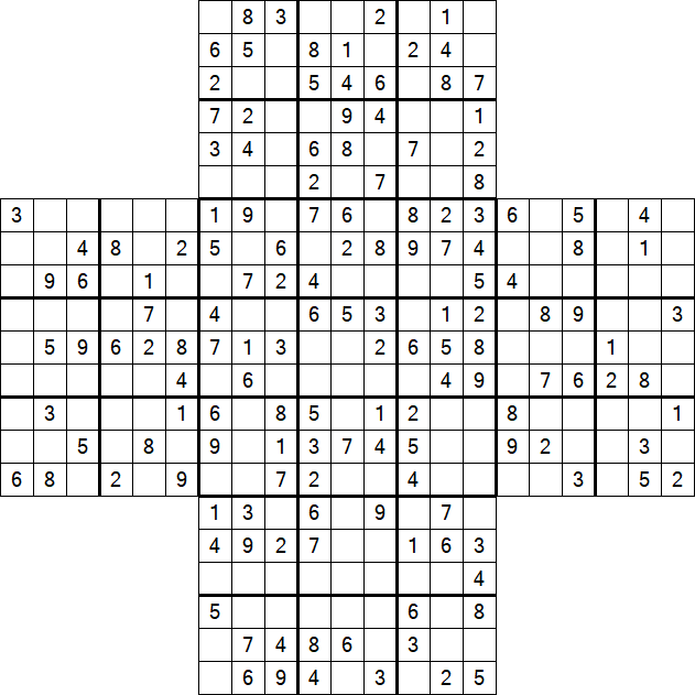 Cross Sudoku - Medium