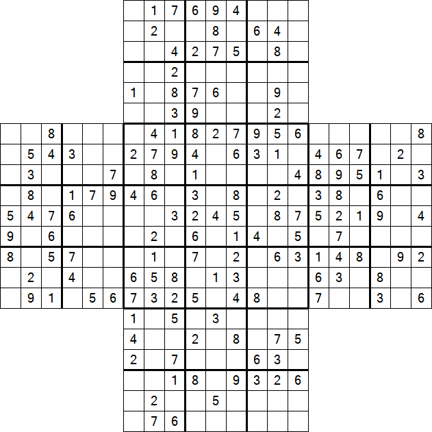 Cross Sudoku - Medium