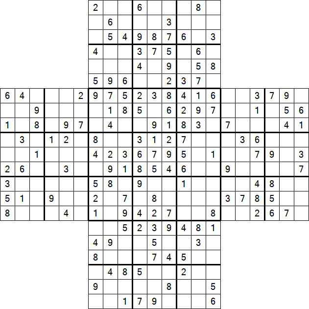 Cross Sudoku - Medium