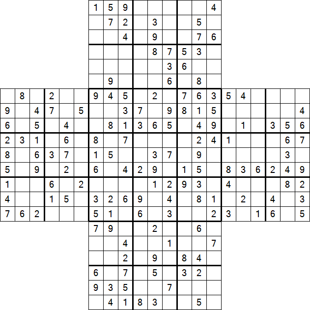 Cross Sudoku - Medium