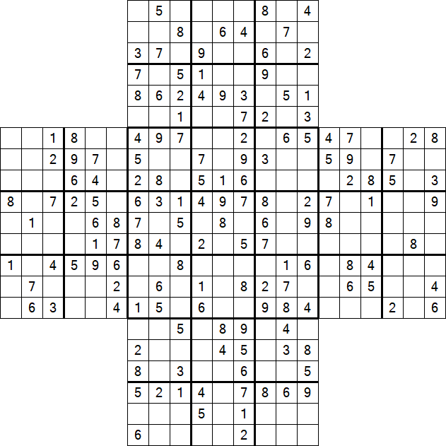 Cross Sudoku - Medium