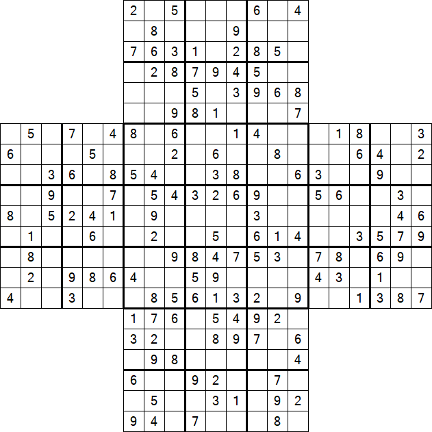 Cross Sudoku - Medium