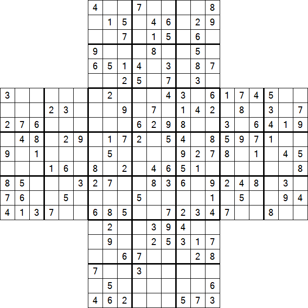 Cross Sudoku - Medium
