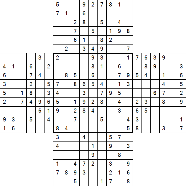 Cross Sudoku - Medium