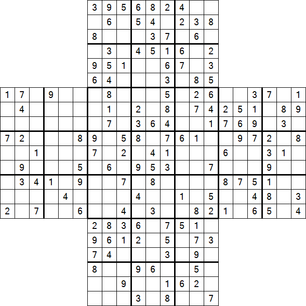 Cross Sudoku - Medium