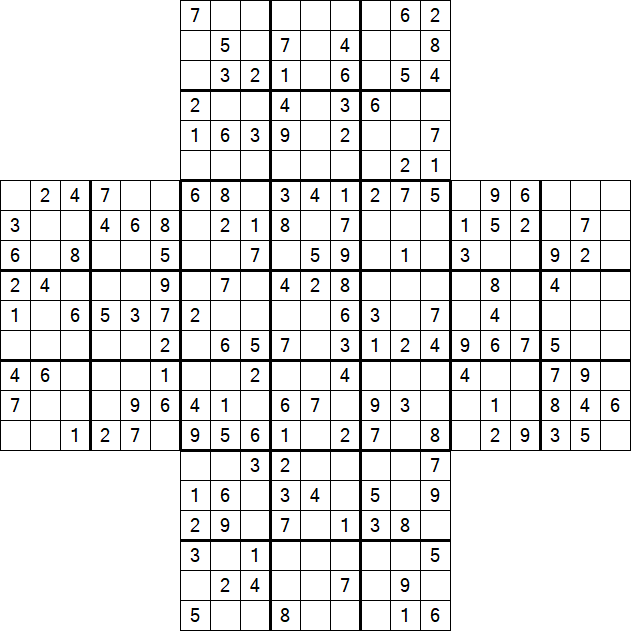 Cross Sudoku - Medium