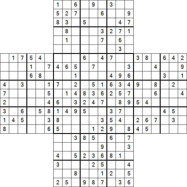 Cross Sudoku - Medium