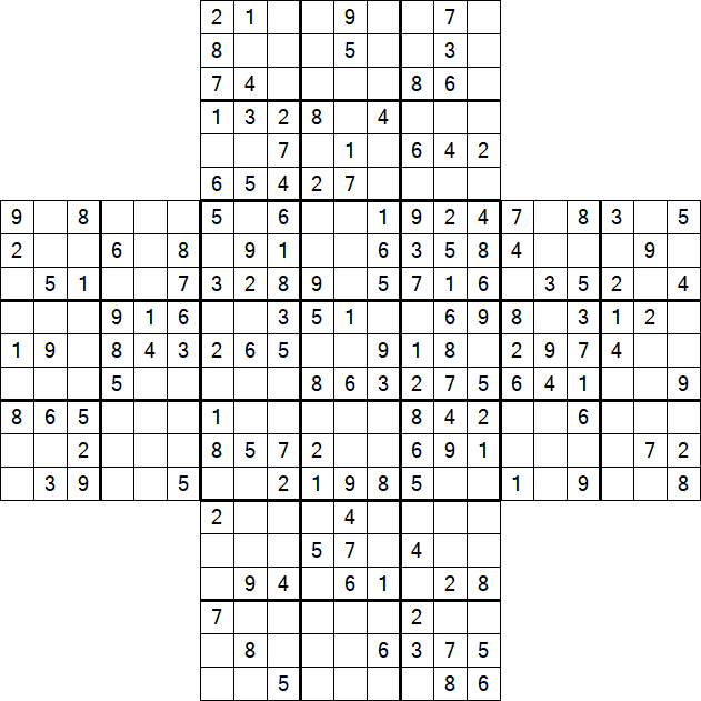 Cross Sudoku - Medium