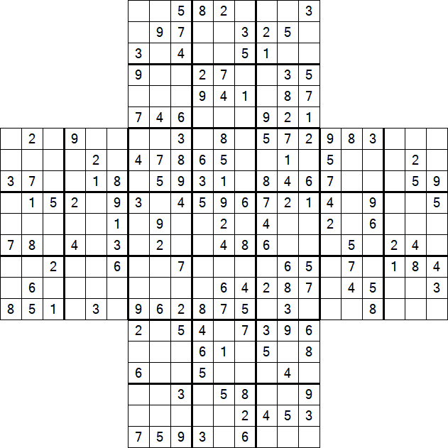 Cross Sudoku - Medium
