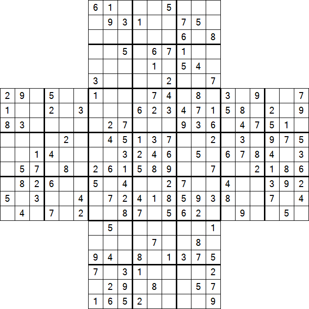 Cross Sudoku - Medium