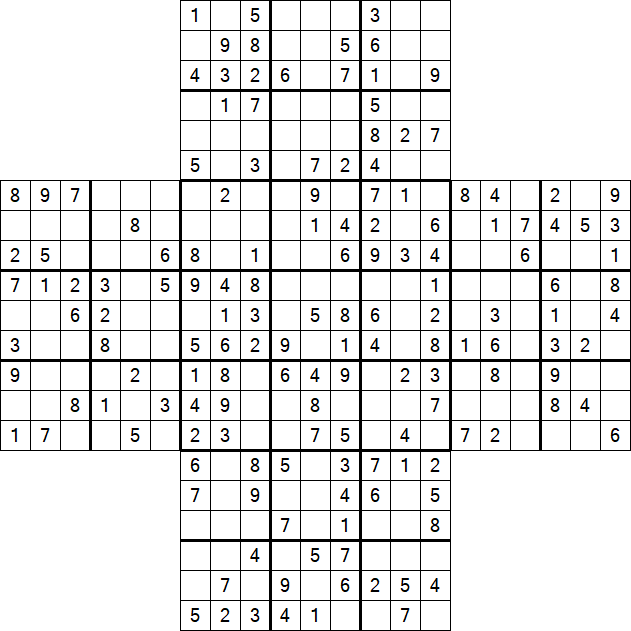 Cross Sudoku - Medium