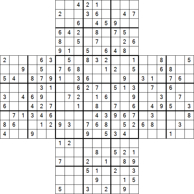 Cross Sudoku - Medium