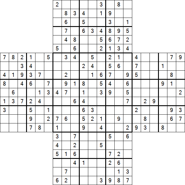 Cross Sudoku - Medium
