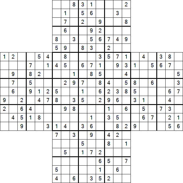 Cross Sudoku - Medium