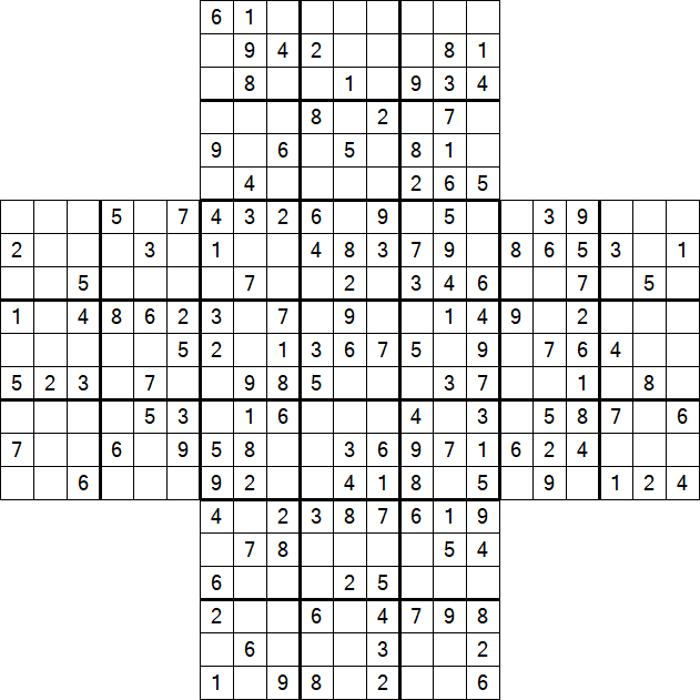 Cross Sudoku - Medium