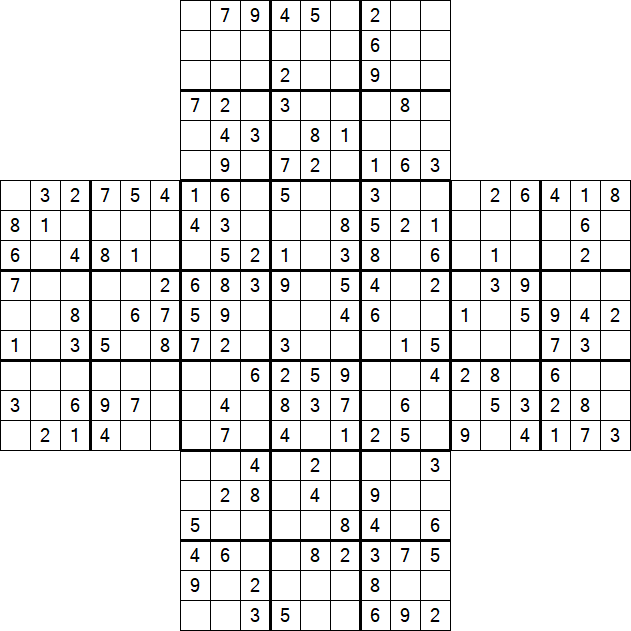 Cross Sudoku - Medium