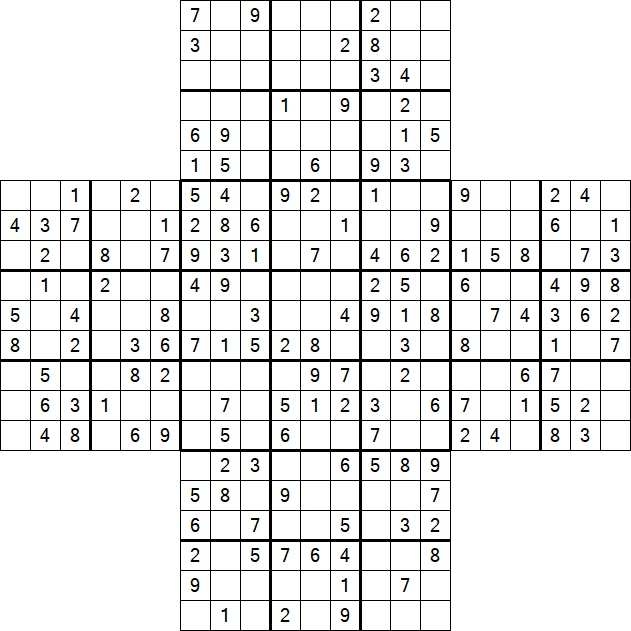 Cross Sudoku - Medium