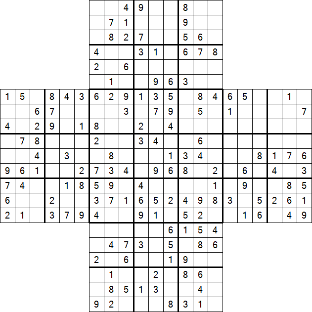 Cross Sudoku - Medium
