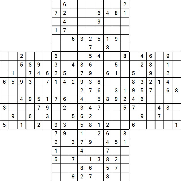 Cross Sudoku - Medium