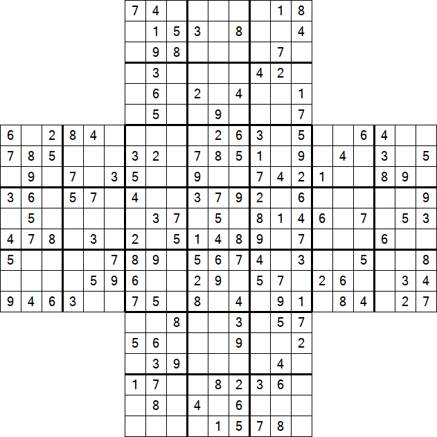 Cross Sudoku - Medium