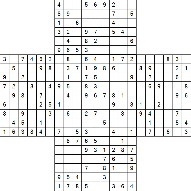 Cross Sudoku - Medium
