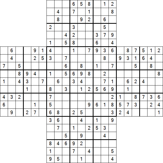 Cross Sudoku - Medium