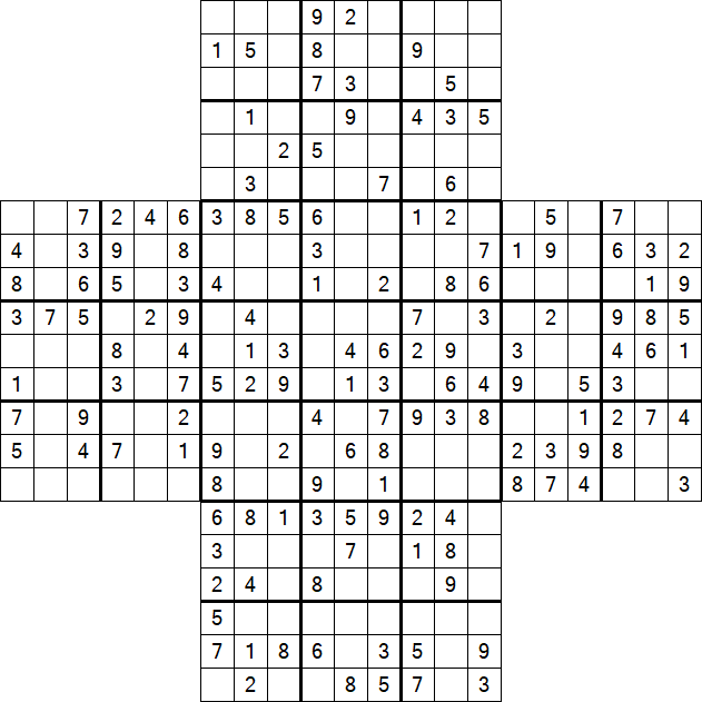 Cross Sudoku - Medium