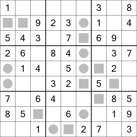 Even-Odd Sudoku - Einfach